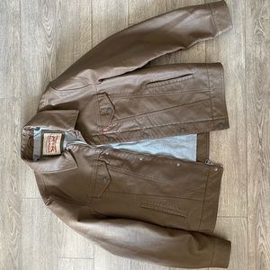 Levis Faux Leather Trucker Jacket
